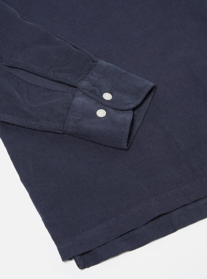 PULLOVER L/S SHIRT IN NAVY SUPER FINE CORD