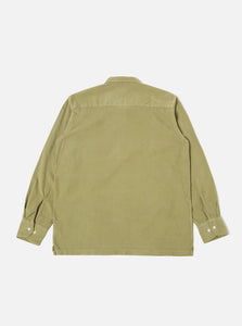 PULLOVER L/S SHIRT IN OLIVE SUPE FINE CORD